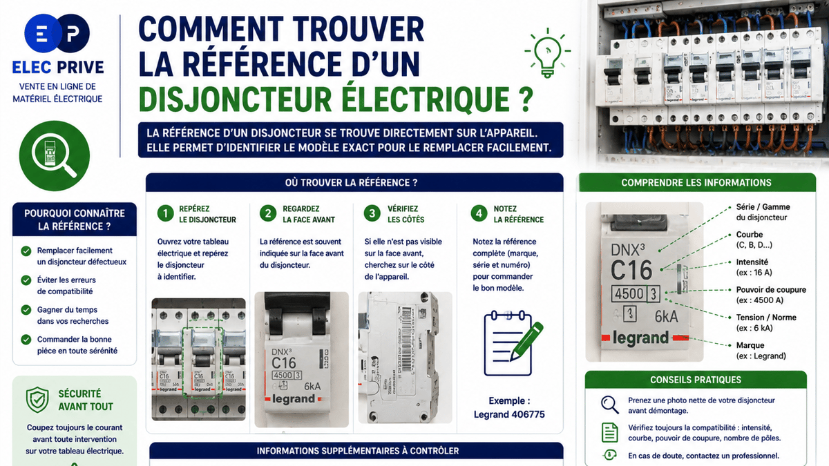 Comment trouver la reference d un disjoncteur electrique ok