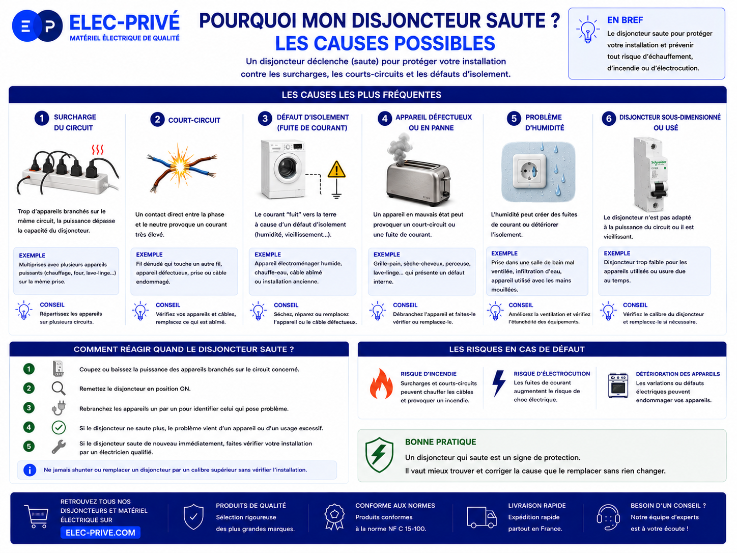 Pourquoi mon disjoncteur saute ? Les causes possibles