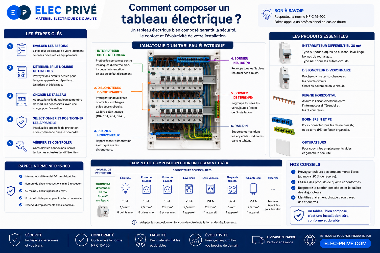 Comment composer un tableau électrique ? Guide complet